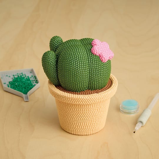 5.5" Potted Cactus 3D Diamond Art Kit by Make Market®